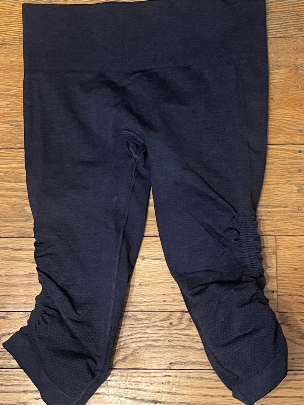 2 pair Lululemon Black/ dark gray High-Waist Cropped Leggings